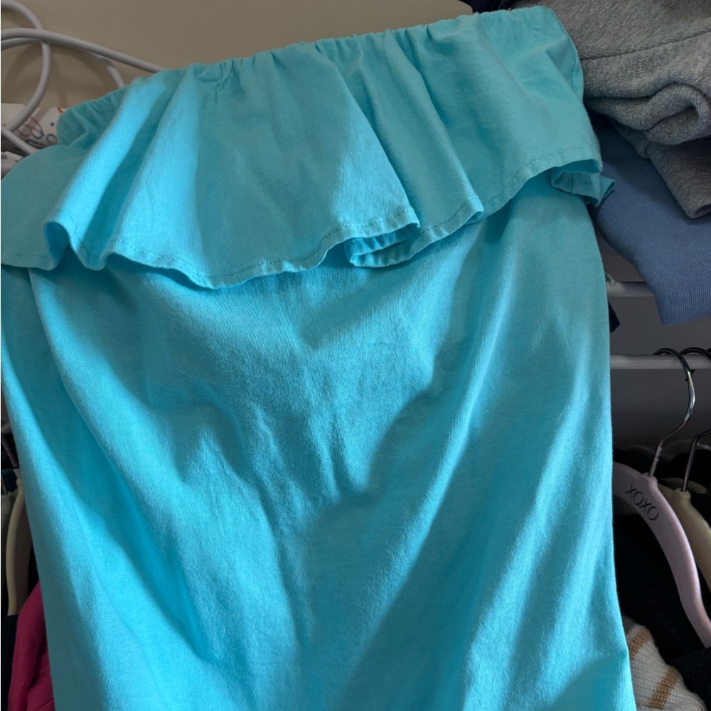 Lilly Pulitzer Light Blue Wiley tube top